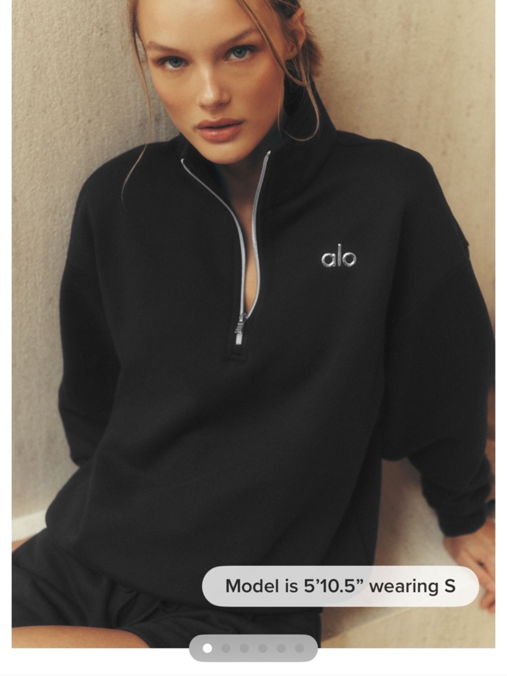 ALO Yoga Women's Black Half-Zip Pullover